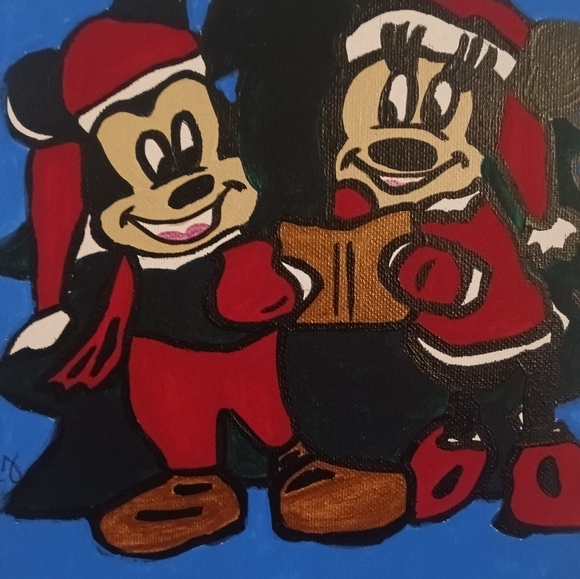 Minnie and Mickey Mouse Painting - Picture 2 of 4
